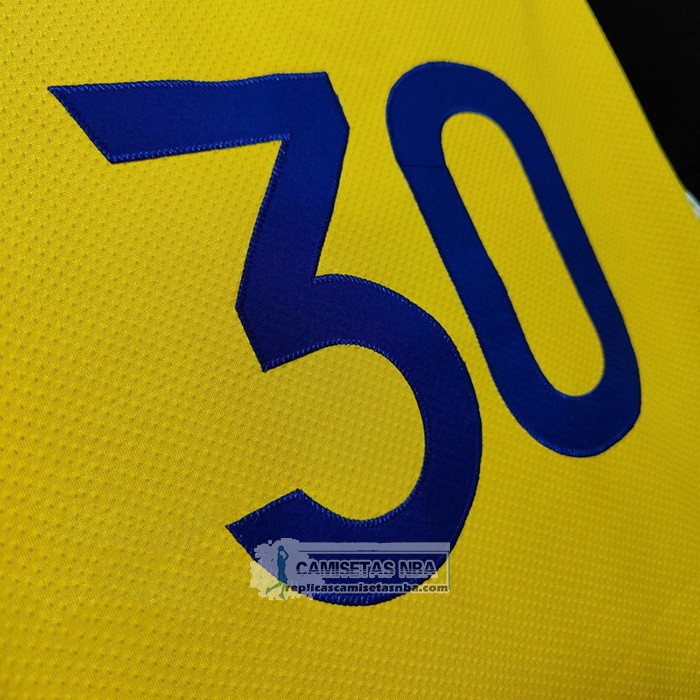 Camiseta Golden State Warriors Stephen Curry NO 30 Statement Autentico 2022 Oro